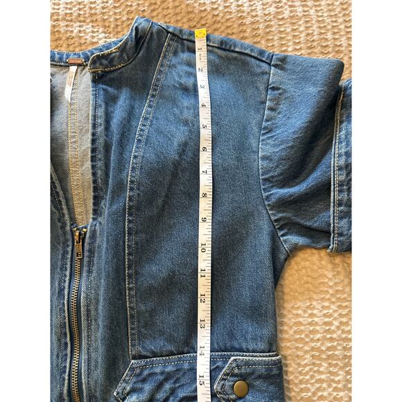 Free People Dream on Denim Mini Dress Small 100% Cotton - Picture 8 of 10